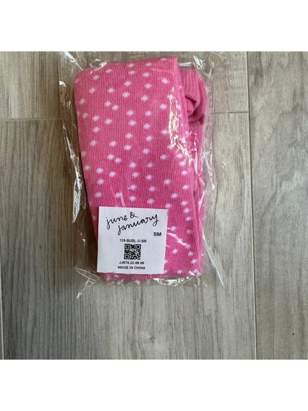 June & January Bubblegum Dot Tights